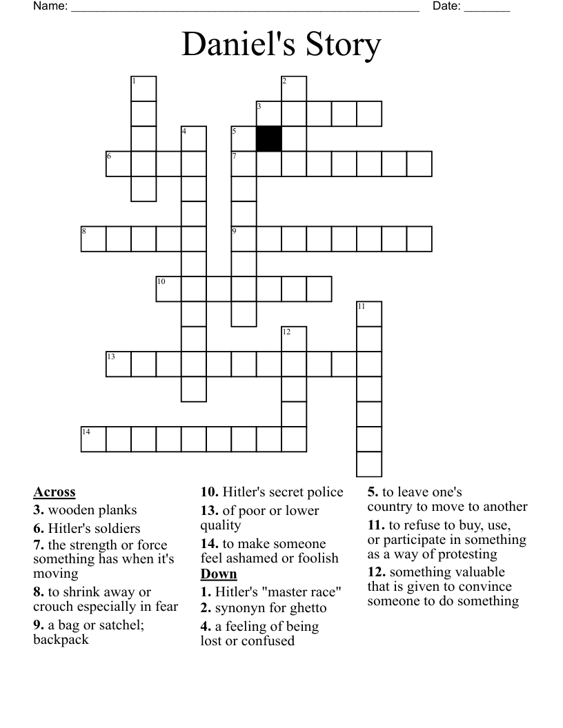 Daniel's Story Crossword