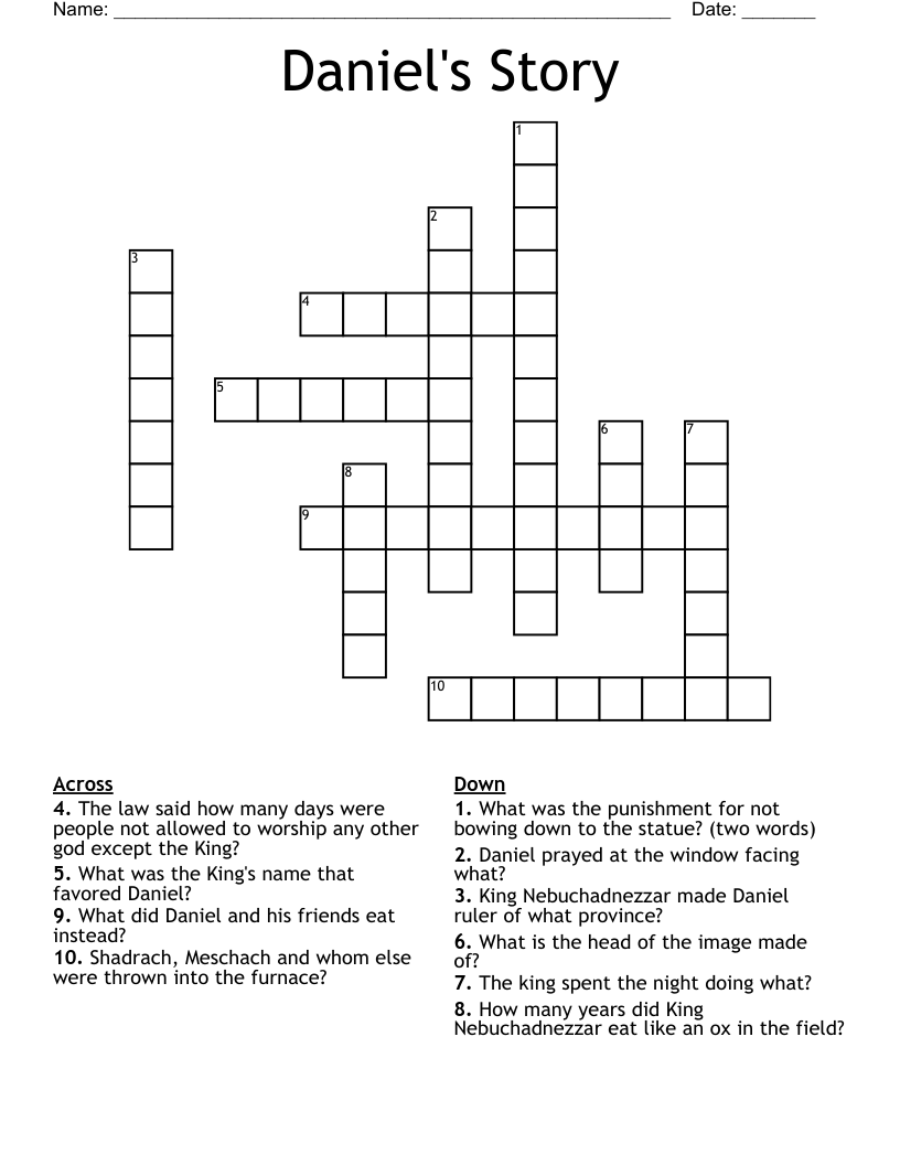 Daniel's Story Crossword