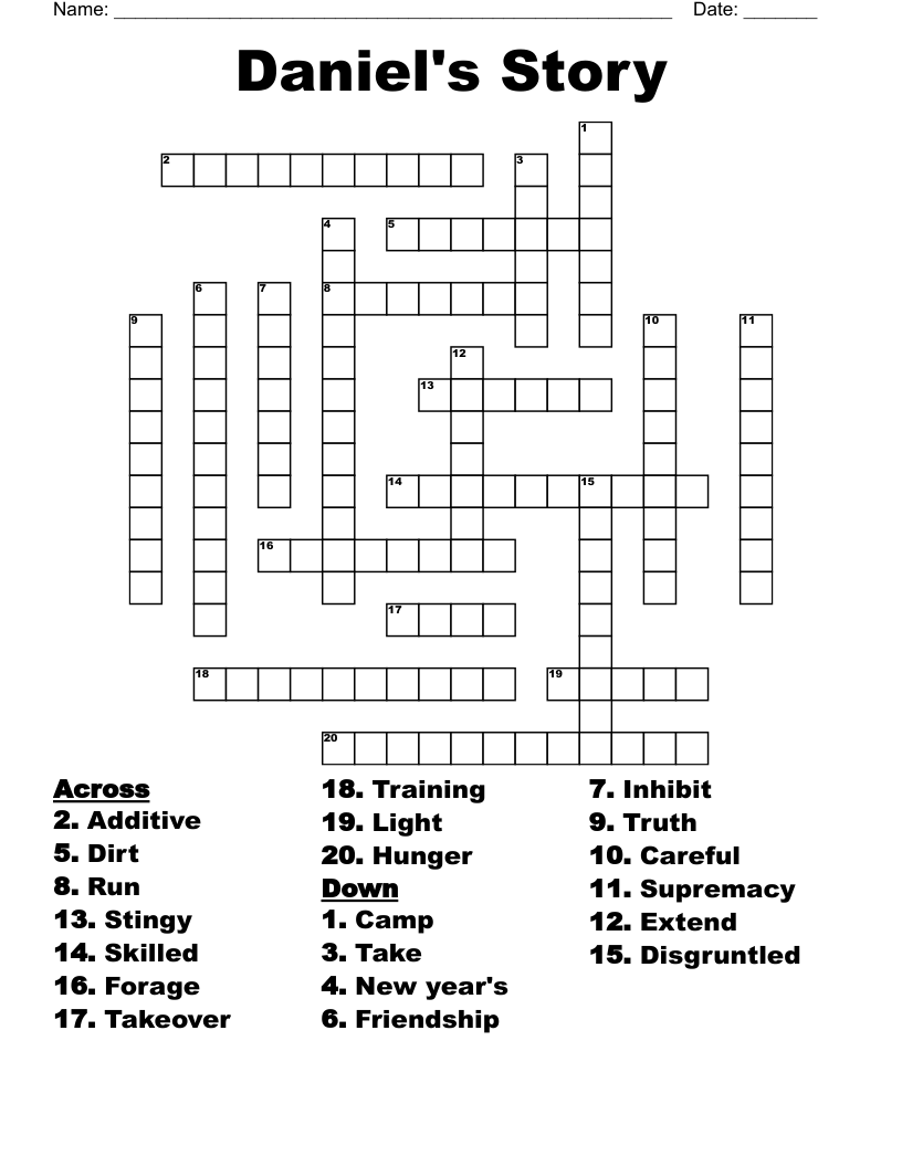 Daniel's Story  Crossword