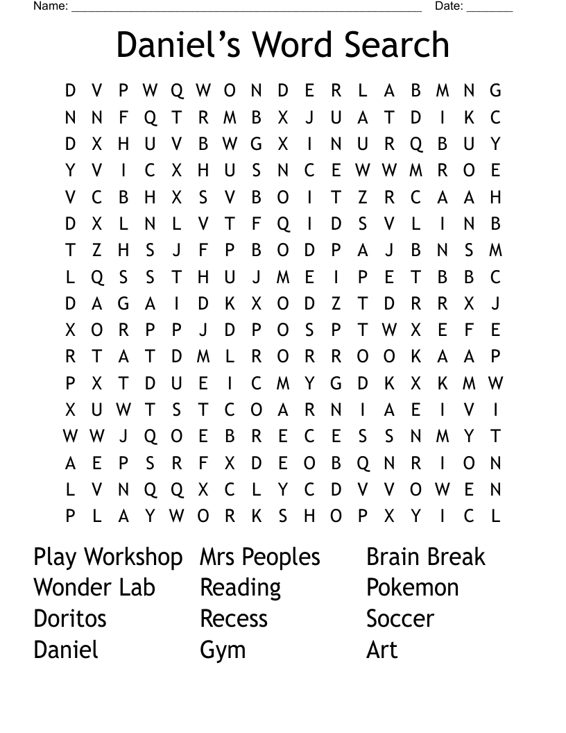 Daniel’s Word Search
