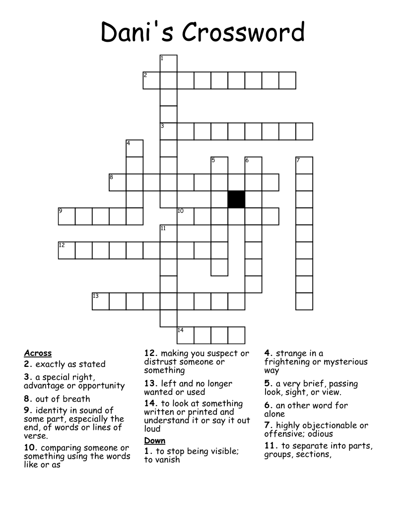 Dani's Crossword