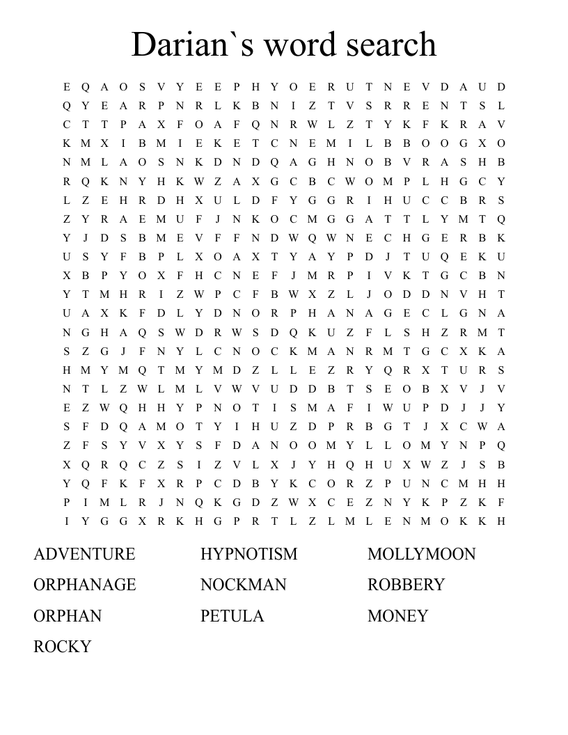 Darian`s word search