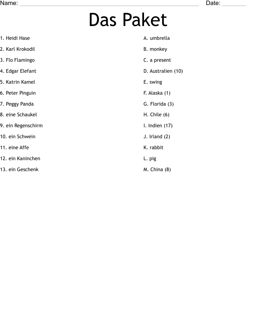 Das Paket Worksheet