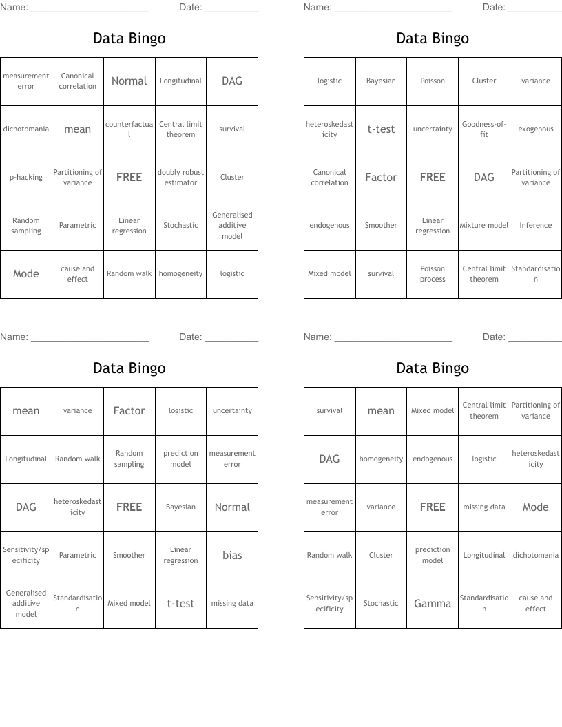 Data Bingo