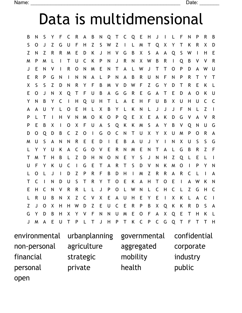 Data is multidmensional
