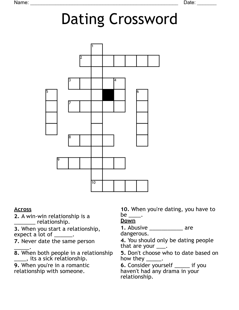 Dating Crossword