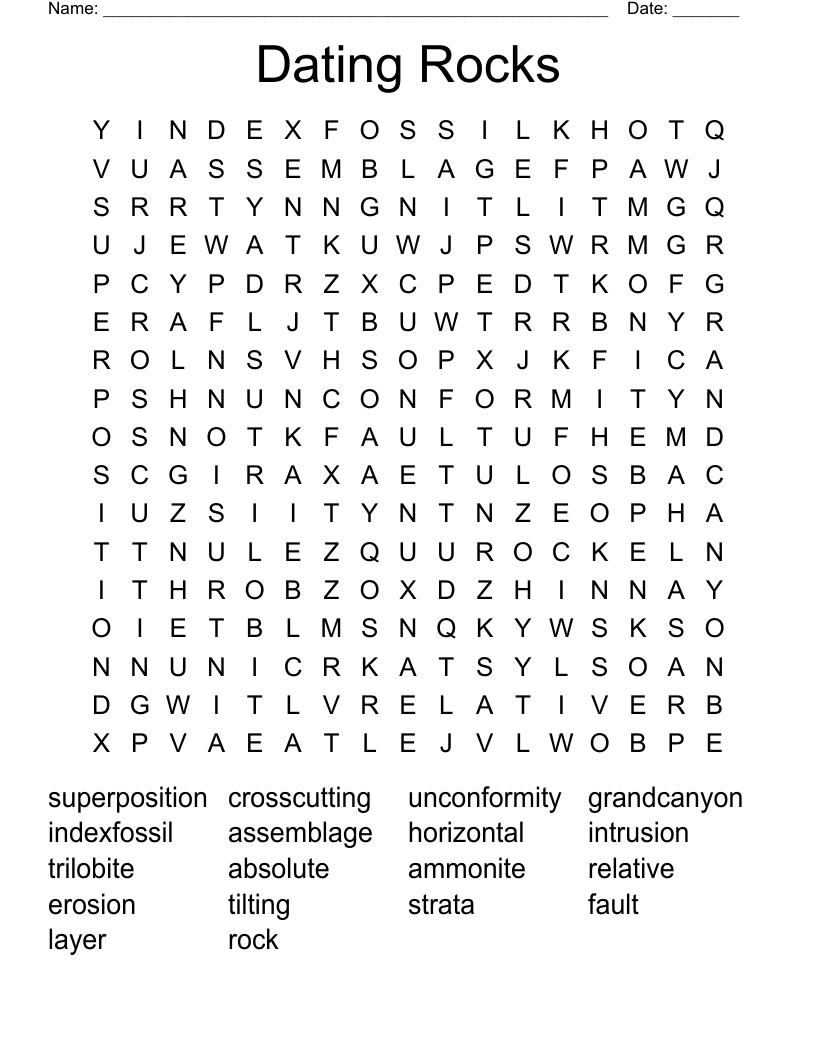 Dating Rocks Word Search