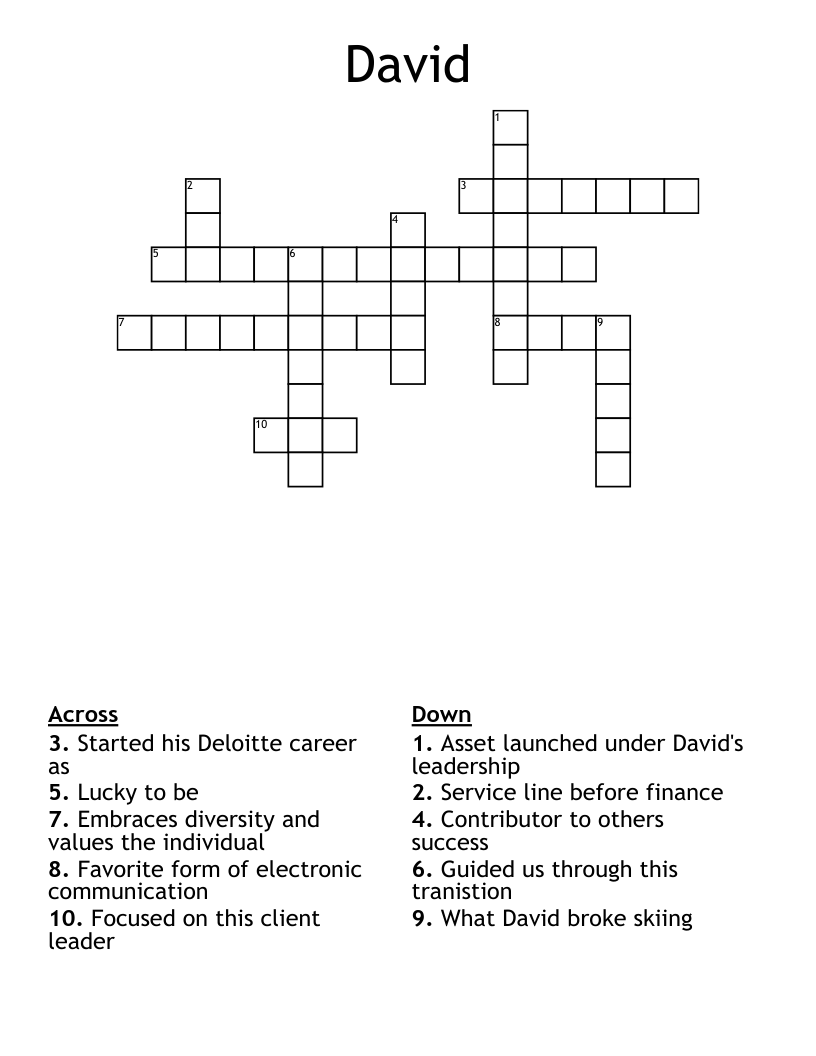 David Crossword