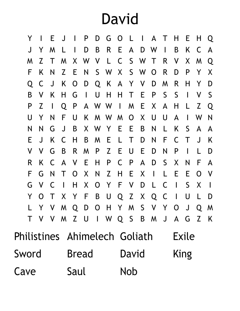 David Word Search