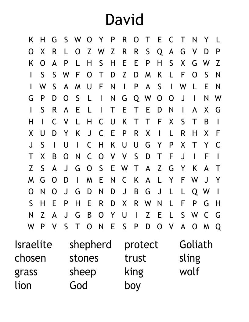 David Word Search