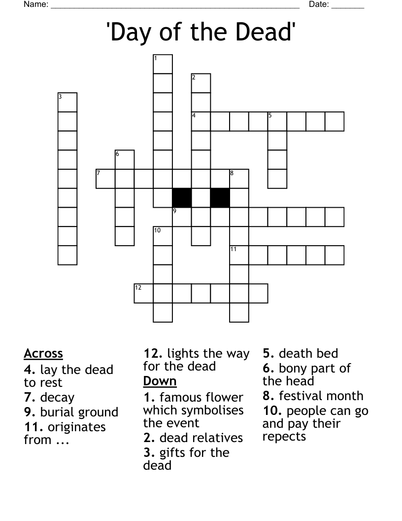 'Day of the Dead' Crossword