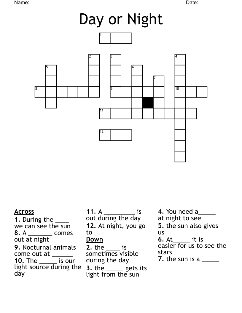Day or Night Crossword