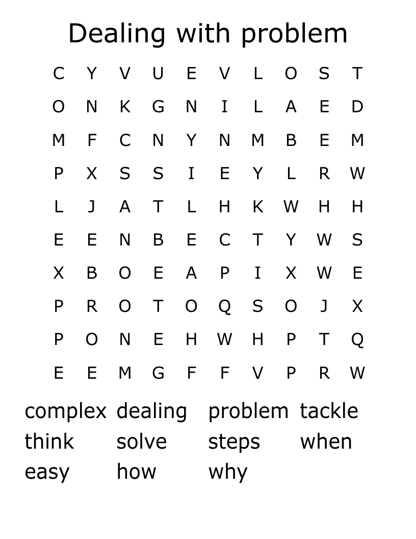 Dealing with problem  Word Search