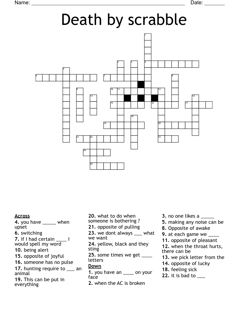 Death by scrabble