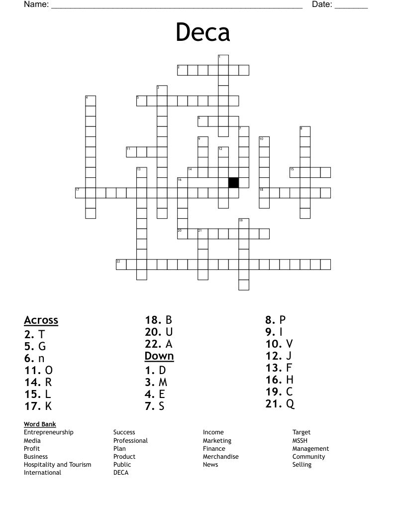 Deca Crossword