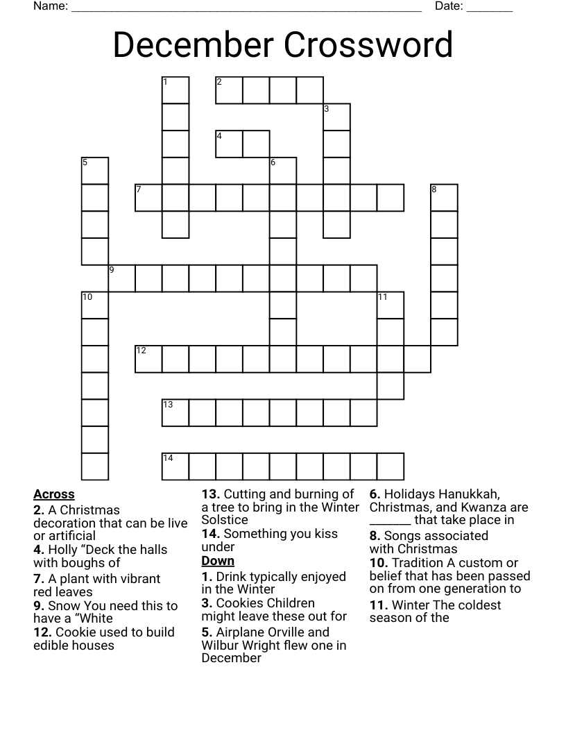 December Crossword
