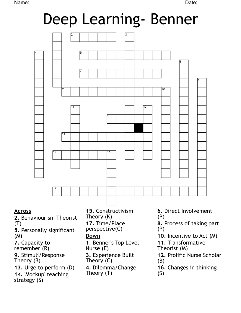 Deep Learning- Benner Crossword