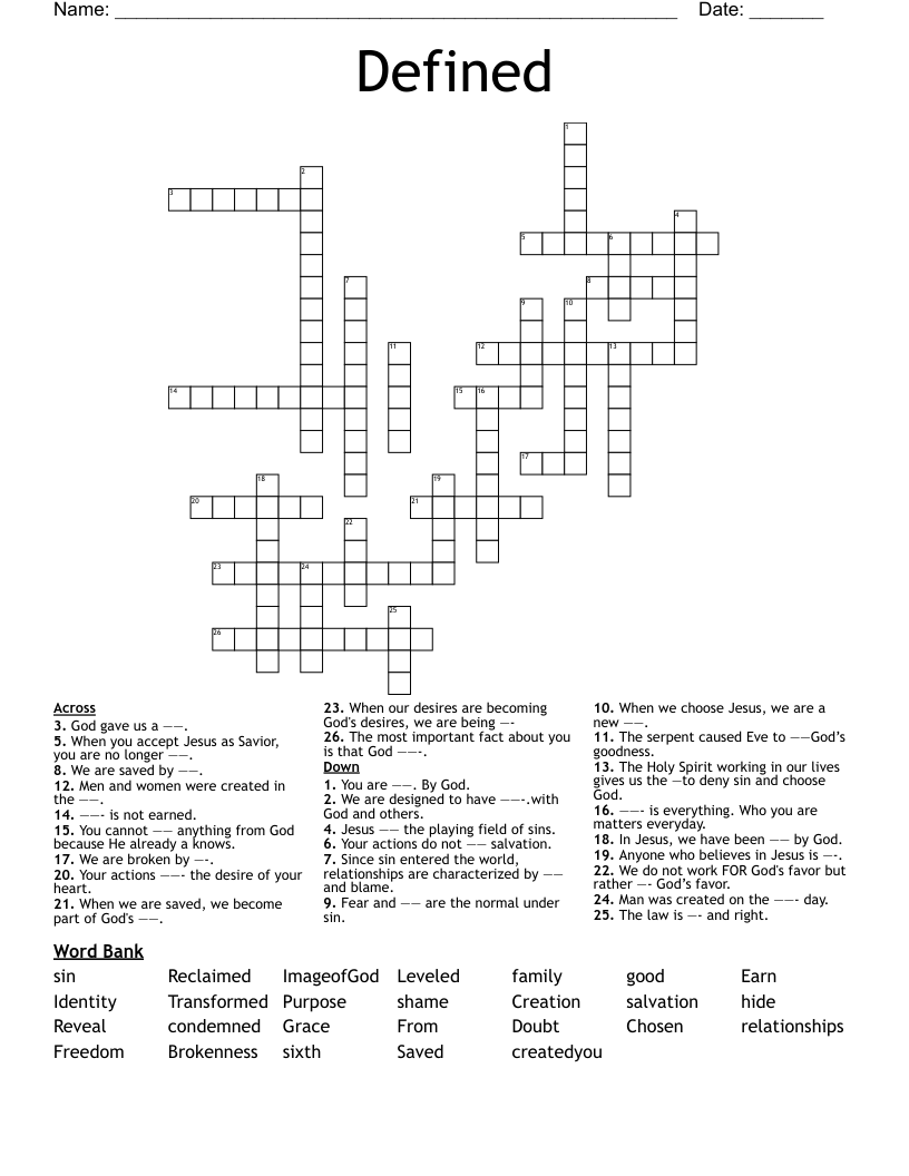 Defined Crossword