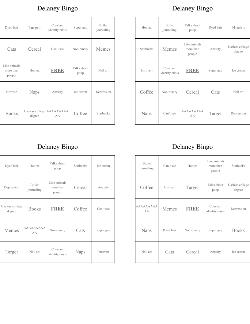 Delaney Bingo
