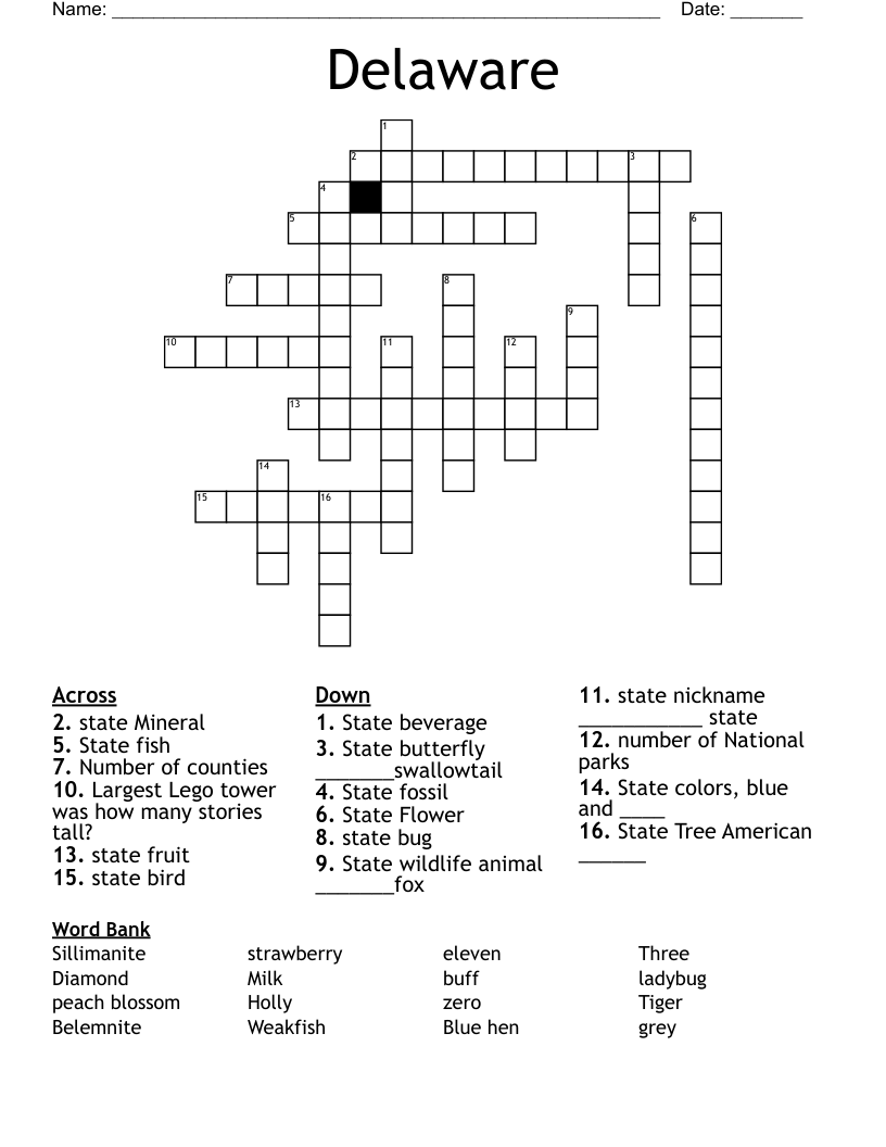 Delaware Crossword