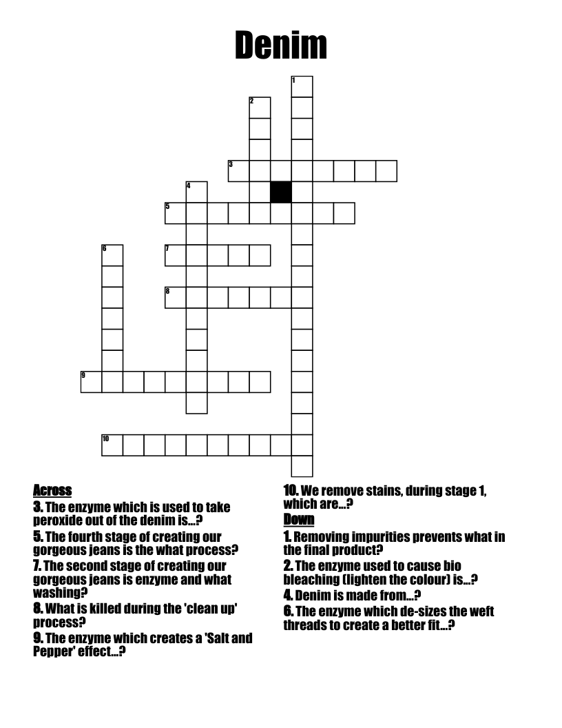 Denim Crossword