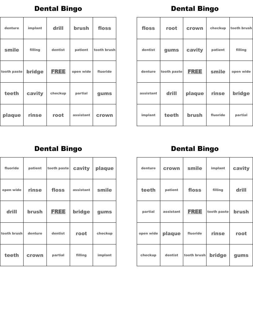 Dental Bingo