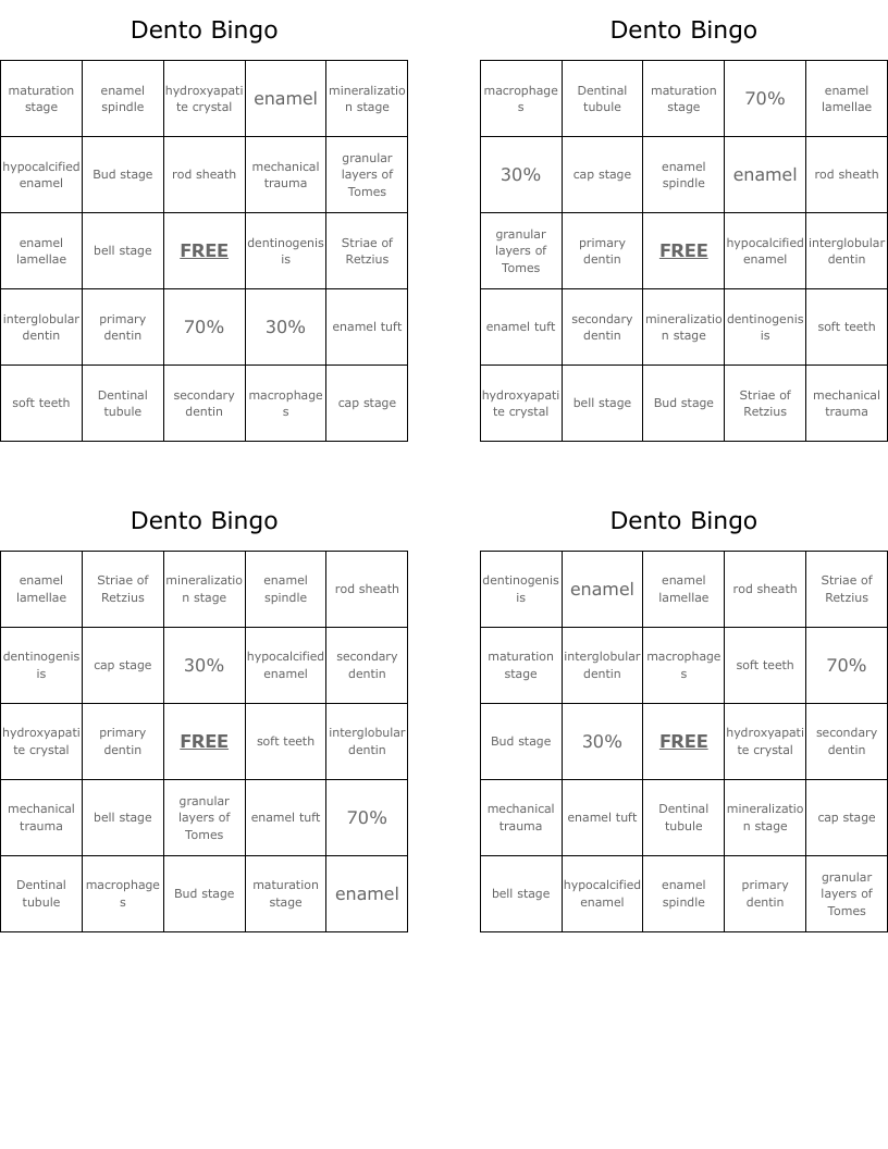 Dento Bingo