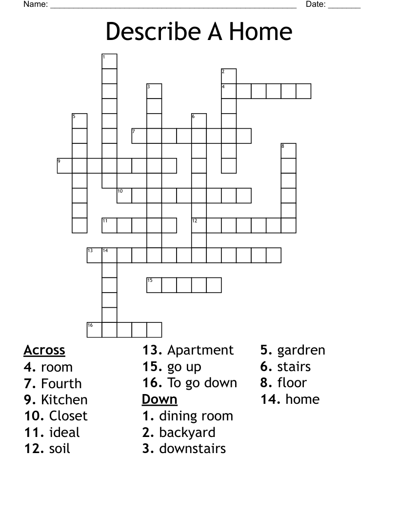 Describe A Home Crossword