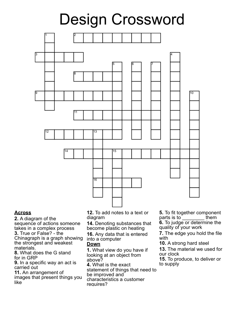 Design Crossword