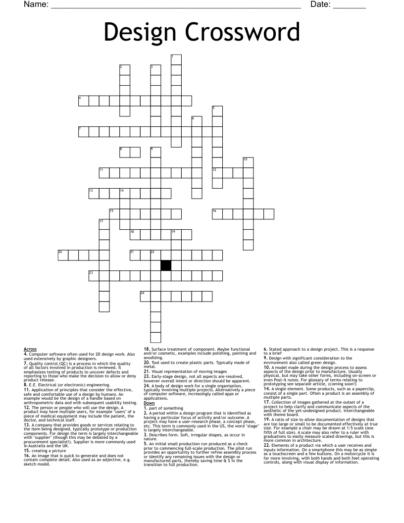 Design Crossword