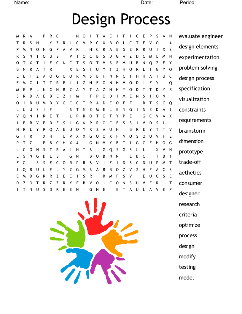 Design Process Word Search