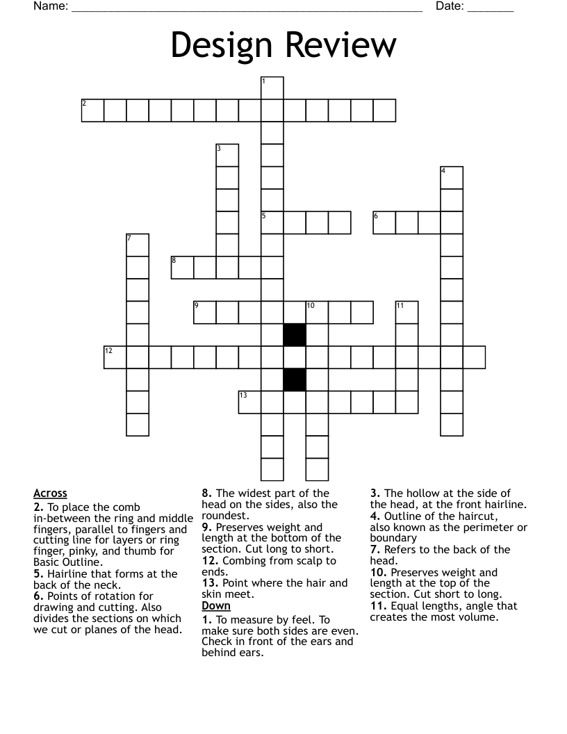 Design Review  Crossword