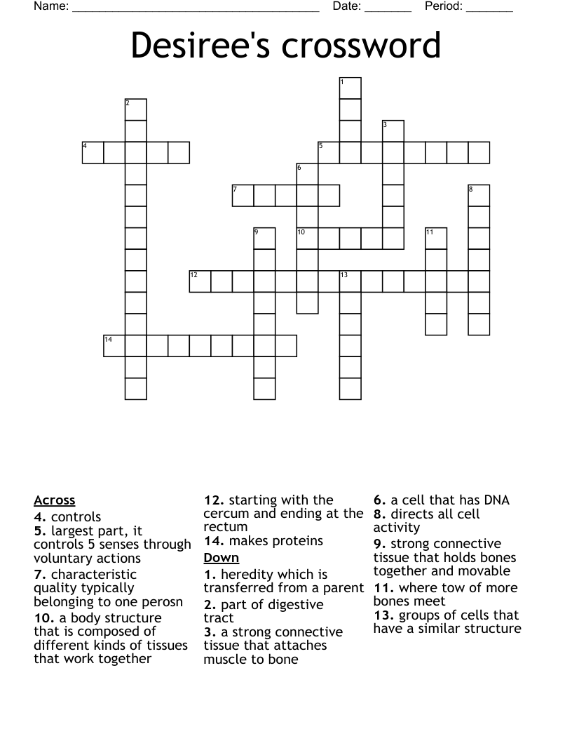 Desiree's crossword