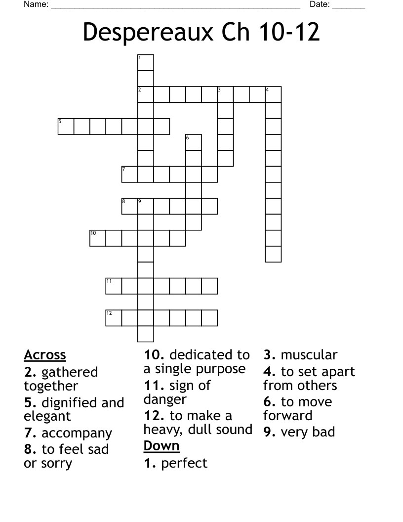 Despereaux Ch 10-12 Crossword