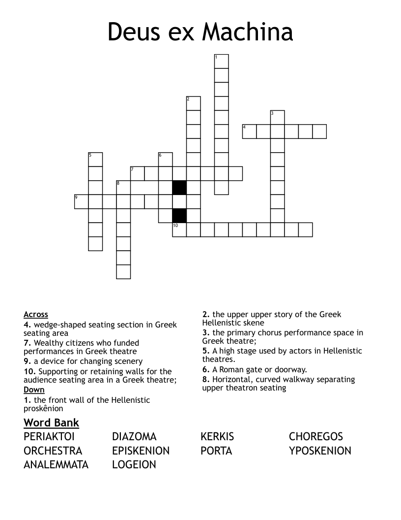 Deus ex Machina Crossword