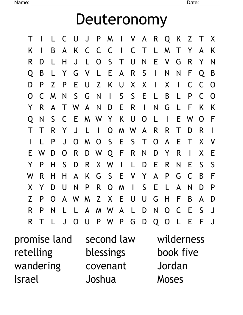 Deuteronomy Word Search