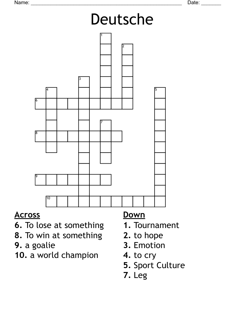 Deutsche Crossword