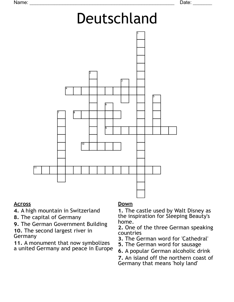 Deutschland Crossword