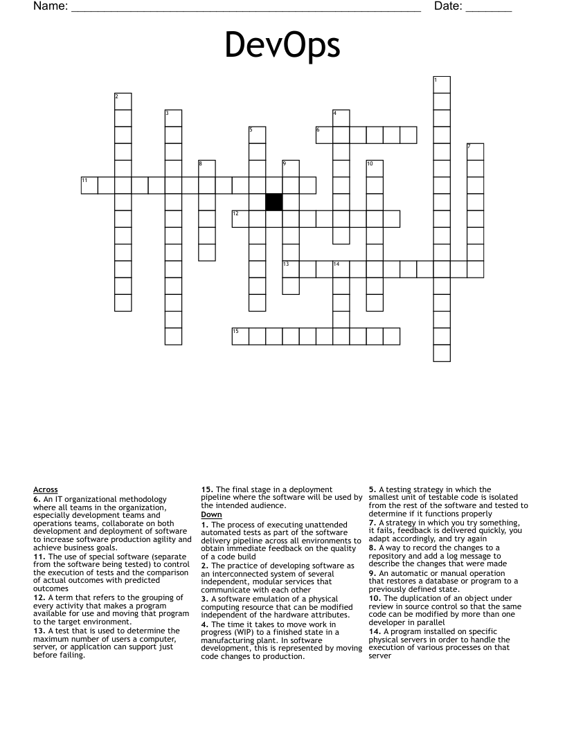 DevOps Crossword