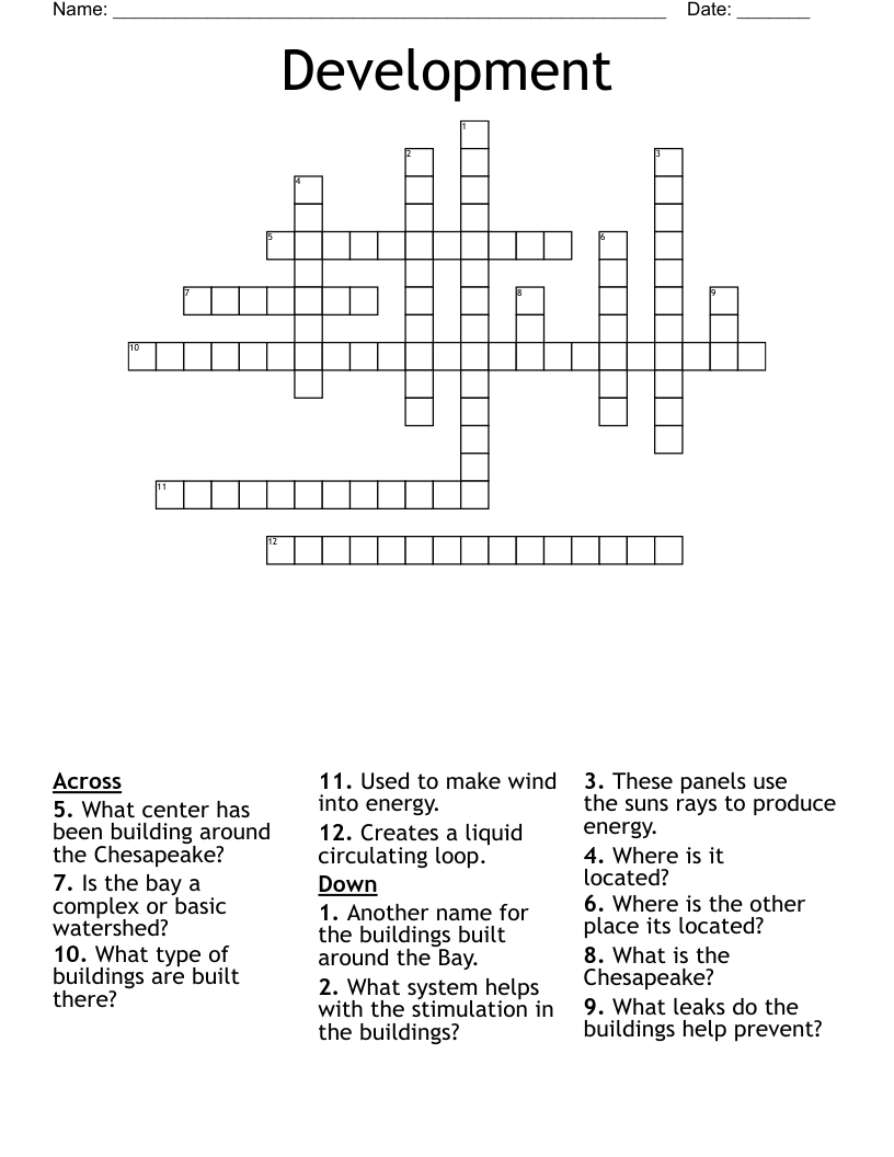 Development Crossword