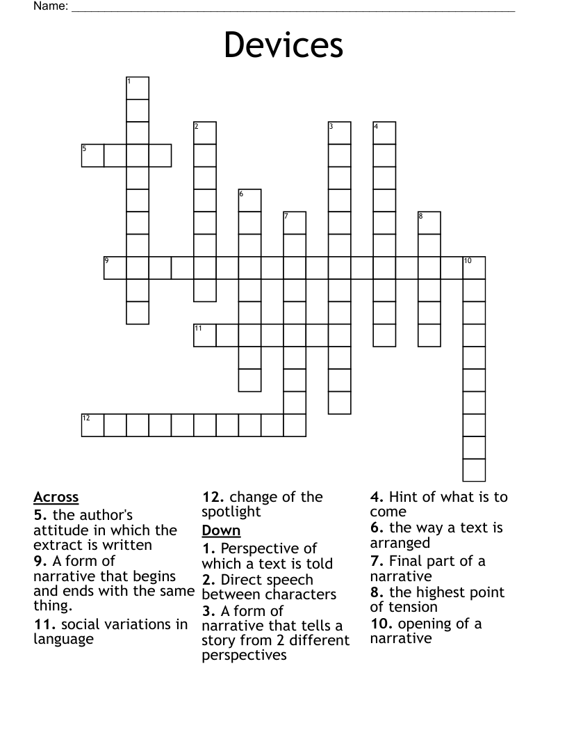 Devices Crossword