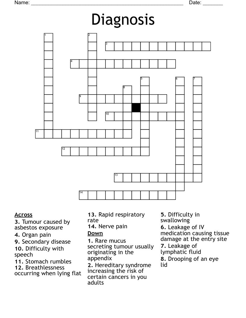 Diagnosis Crossword