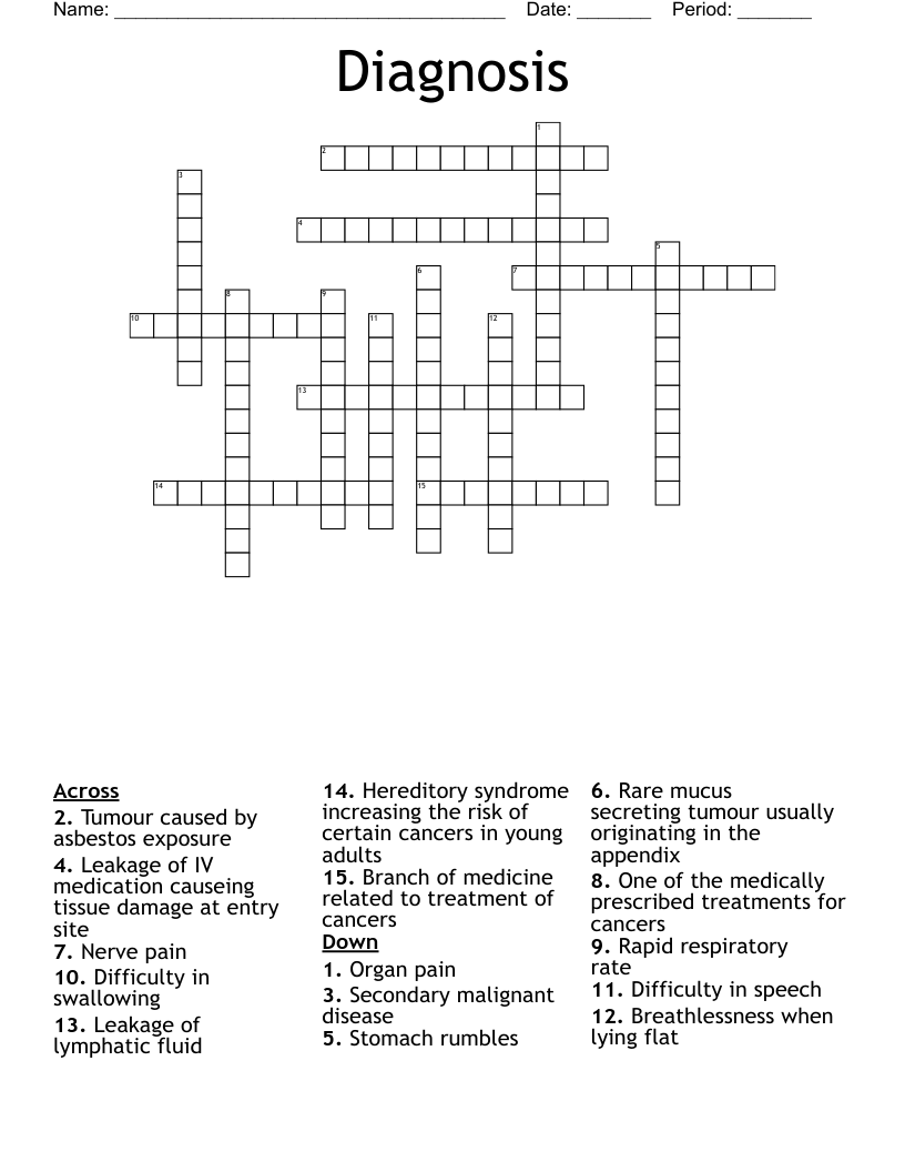 Diagnosis Crossword