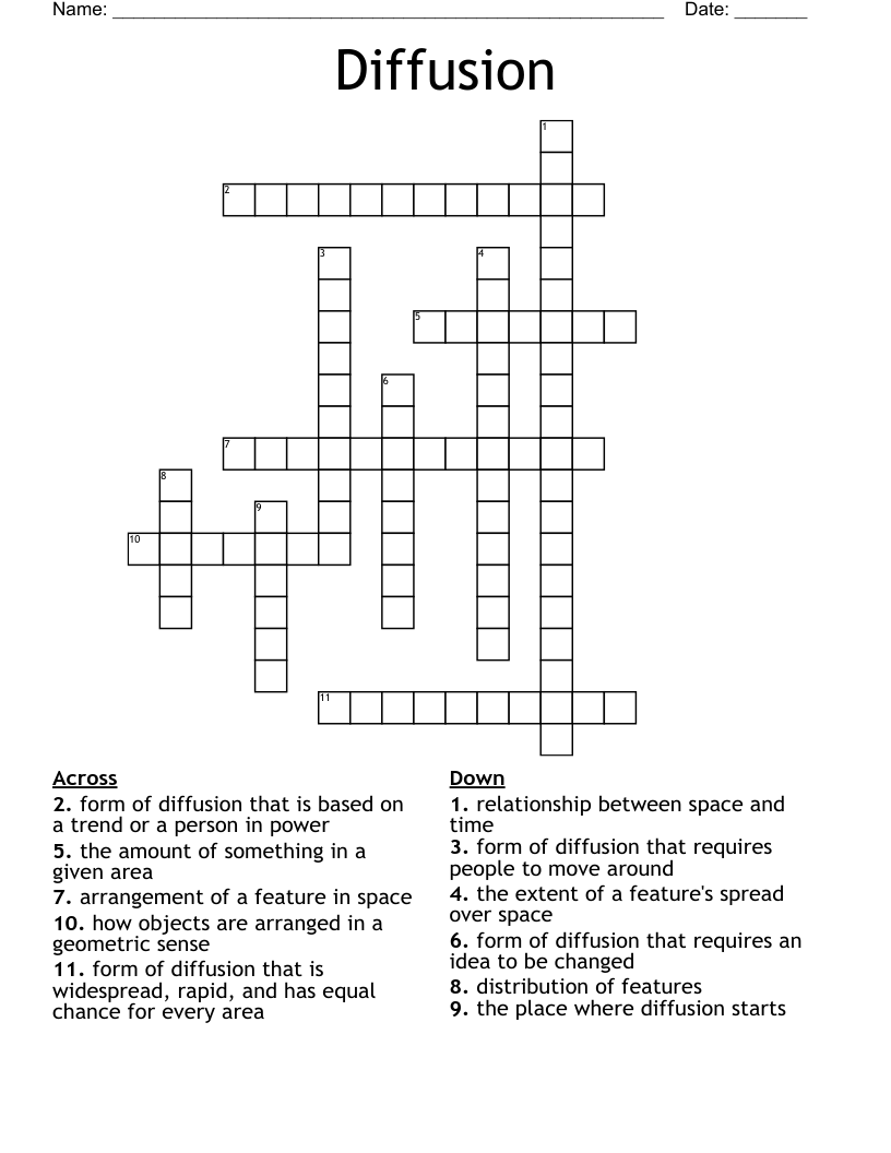 Diffusion Crossword