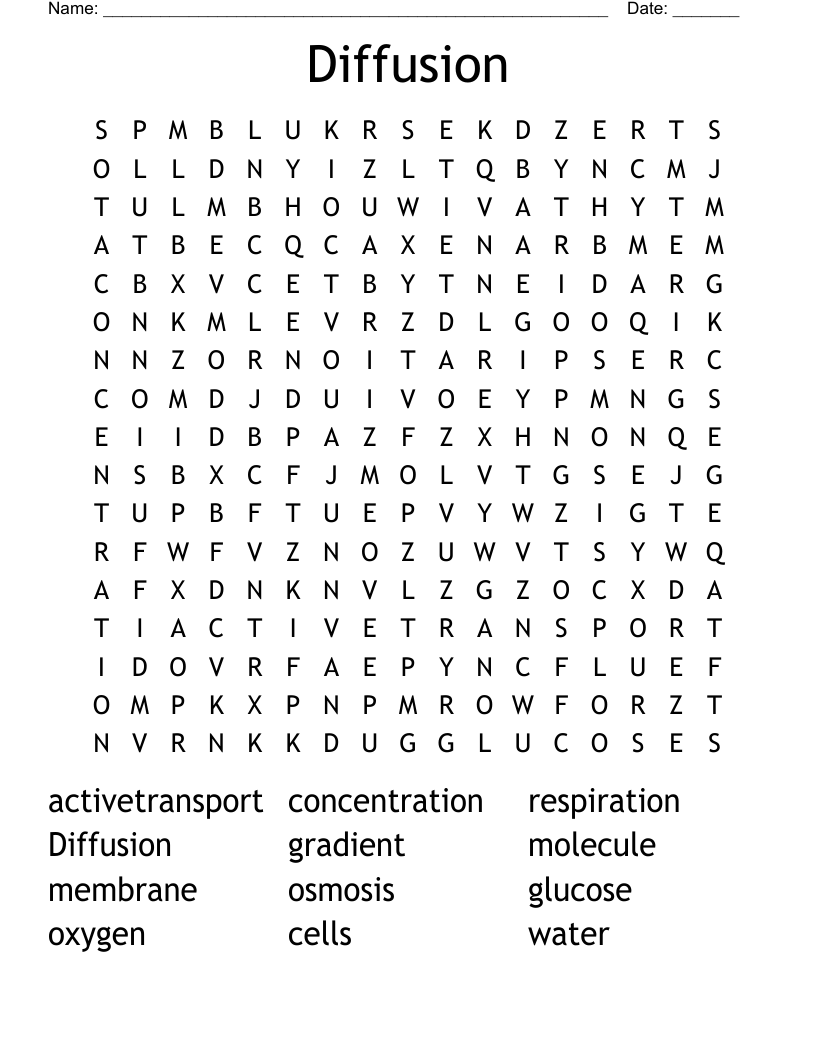 Diffusion Word Search