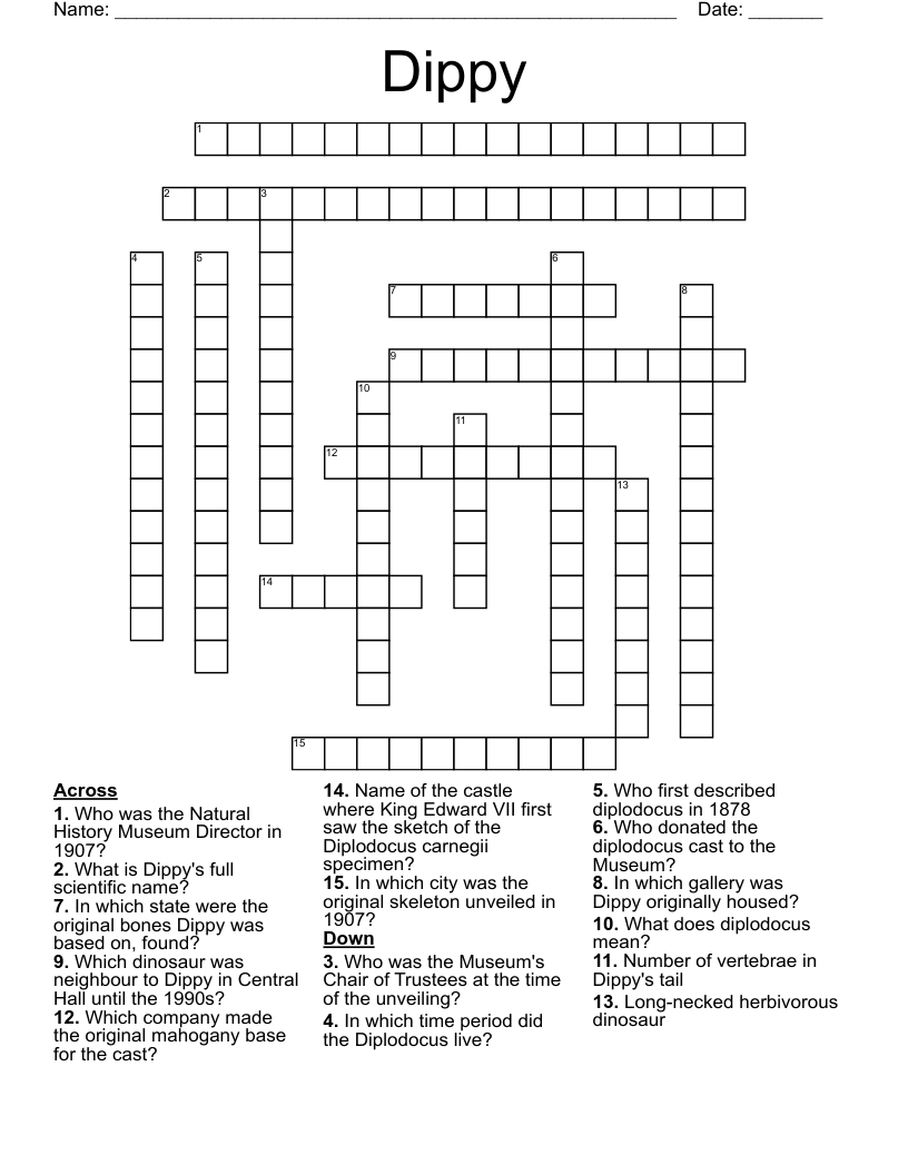 Dippy Crossword