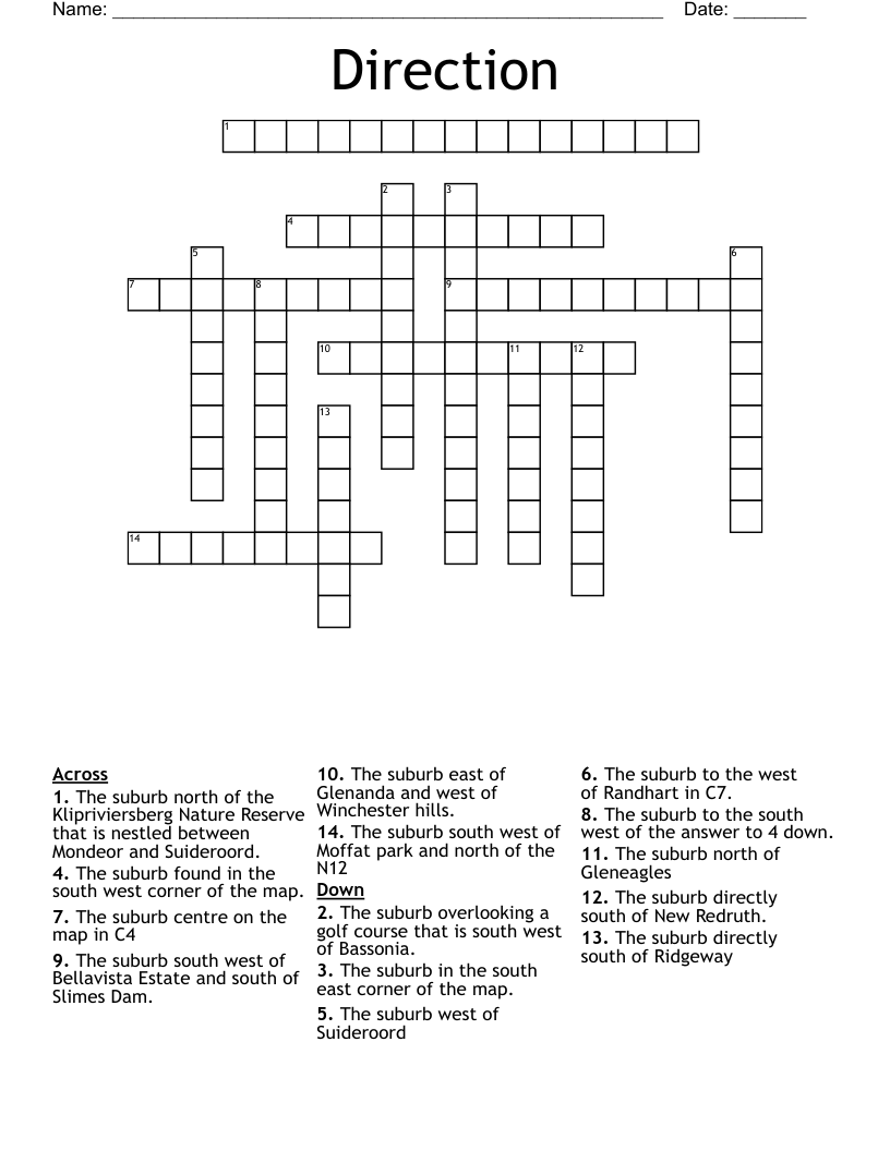 Direction Crossword