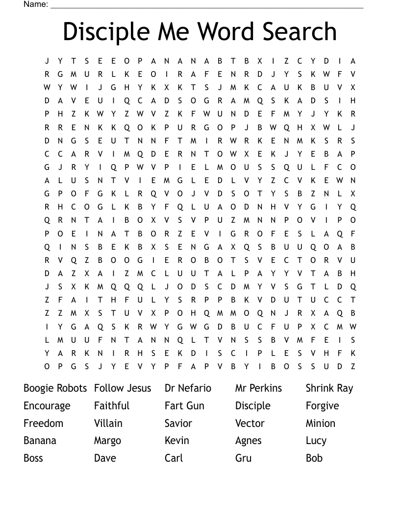 Disciple Me Word Search