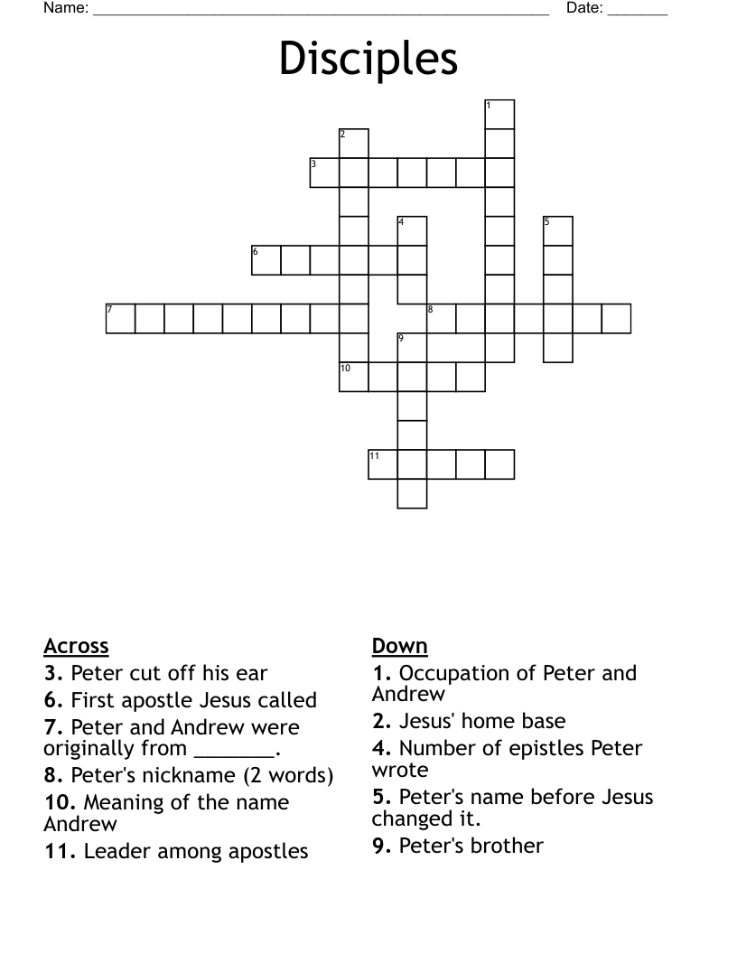 Disciples Crossword