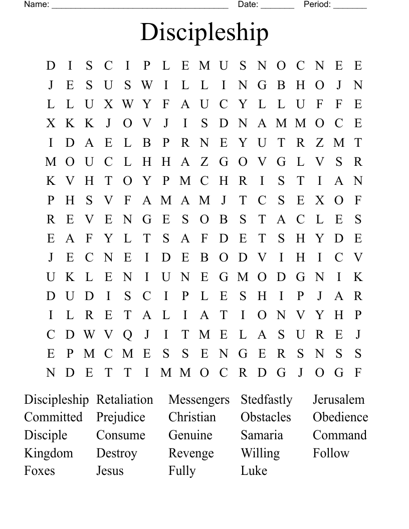 Discipleship Word Search